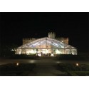 Transparent exhibition tent with oval roof