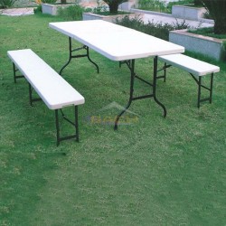 Folding table and 2 benches