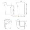 Desk glass for Jumbo corner bar