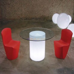 Round illuminated table, Arthur