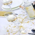 Organza table runner with golden decoration