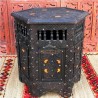Mesa árabe hexagonal de madera cedro