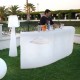 Barras de bar curva con luz, Ibiza