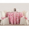 Mantel redonda con flores 180