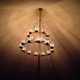 Round double candle chandelier
