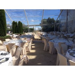 Carpa poligonal ovalado transparente