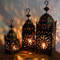 Moroccan iron square candle holder Moroccan iron square candle holder