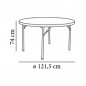 Mesa plegable redonda 120cm