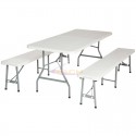 Folding table and 2 benches