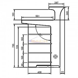 Barra bar con luz Breakline