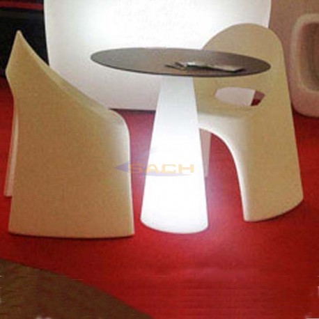 Mesa alta redondo HOPLÀ con luz led