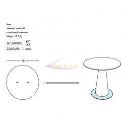 Base de acero para mesa Hoplá
