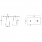 Mesa grande rectangular con luz, Double Peak Mesa grande rectangular con luz, Double Peak
