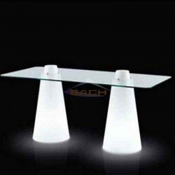 Mesa grande rectangular con luz, Double Peak