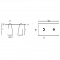 Large rectangular illuminated table, Double Peak Large rectangular illuminated table, Double Peak