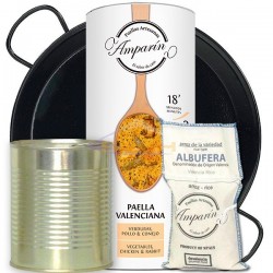 Pack Paella Valenciana esmaltada para vitro ceramica