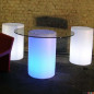 Mesa iluminada redonda con luz, Arthur Mesa iluminada redonda con luz, Arthur