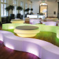 Illuminated curved pouf, Snake
