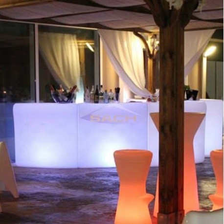 Balcão bar reta com luz, Creta