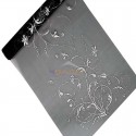Camino de mesa de organza negra con decoración