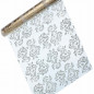 Organza table runner with golden / silver patterned decoration Organza table runner with golden / silver patterned decoration