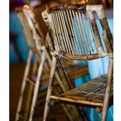 Silla plegable de bambú