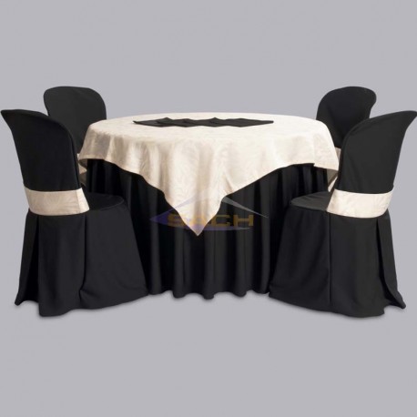 Table overlay Jacquard leaves 180