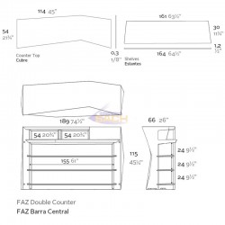 Barra modular con luz Faz centro