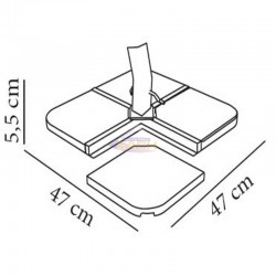 Base de cimento para parasol