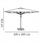 Square professional sunshade 4x4m