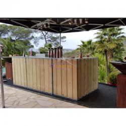 Barra de madera desmontable
