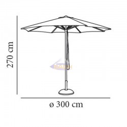 Round parasol 2.75
