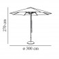 Parasol redondo 2,75 Parasol redondo 2,75