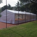 Party tent 8x20m, fire resistant.