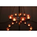 Round double candle chandelier