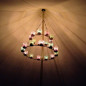 Round double candle chandelier