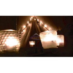 Round double candle chandelier