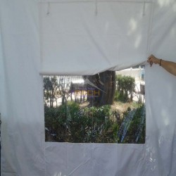 Pared carpa con ventana