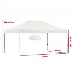 Carpa Plegable Aluminio 3x4,5 completa