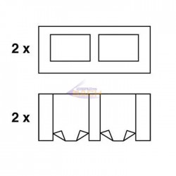 Carpa plegable de 5x5 m  Aluminio  ignífugopaneles laterales con ventanales, blanco