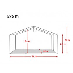 Tenda ignifuga XXL 5x5 m