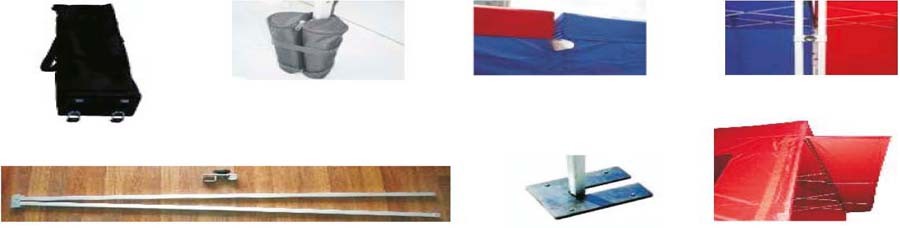 Suplementos para tendas dobráveis de aluminio