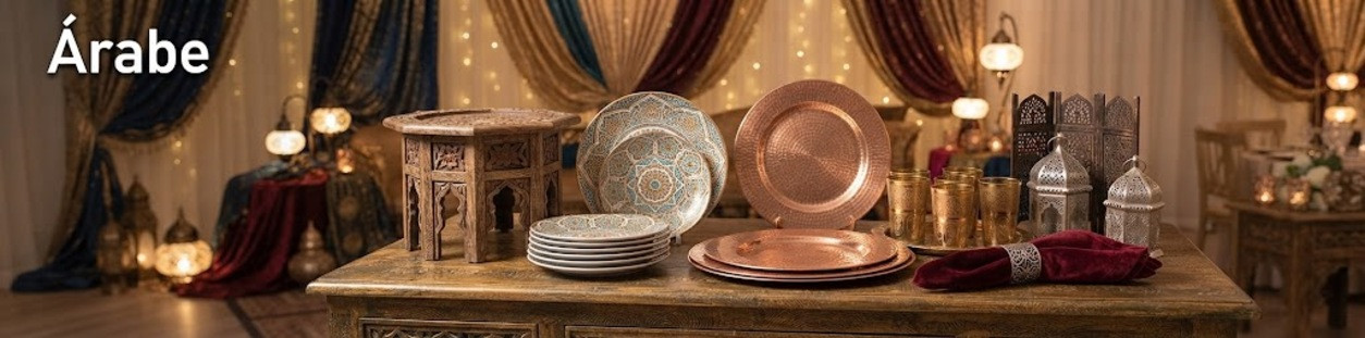 Venda de mobiliário e utensílios de mesa em estilo árabe para eventos | sach4events